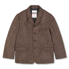 Lemaire Boxy Tailored Jacket - Black Brown Melange