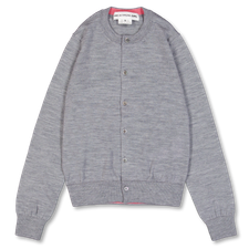 Comme des Garçons Girl Knitted Button Sweater - Gray/Pink