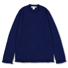 Comme des Garçons SHIRT Rolled Hem Knitted Sweater - Navy