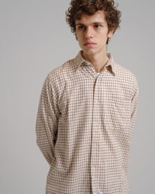 Nitty Gritty® Worldwide Checked Cotton/Wool Shirt - Beige
