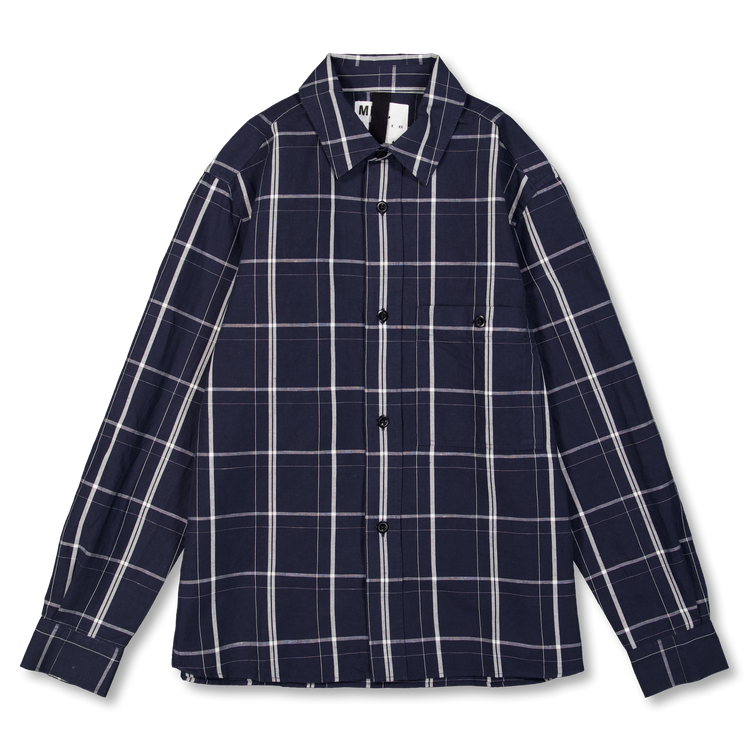 MHL Overall Shirt Graphic Grid Check Cotton