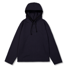 Margaret Howell MHL Button Hoodie Open End - Ink