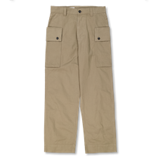 Margaret Howell MHL Cargo Pocket Trousers Plain Cotton Drill - Taupe