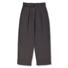 Margaret Howell MHL Webbing Belt Trousers Cotton Wool Drill - Graphite