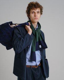 Nitty Gritty® Worldwide Cotton Sport Scarf - Bottle Green/Navy