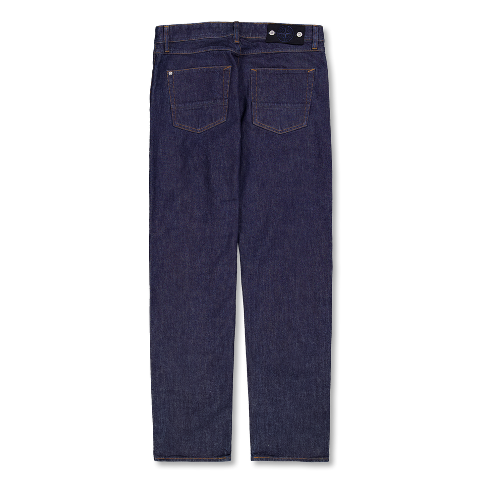 5 Pocket Pants Indigo Denim Rinsed Straight - J100005