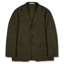 J.Press                                            3B Sack Jacket Lambs Tweed - Olive