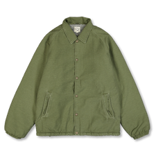 orSlow Vintage Washed Coach Jacket With Fleece Lining - Dark Olive