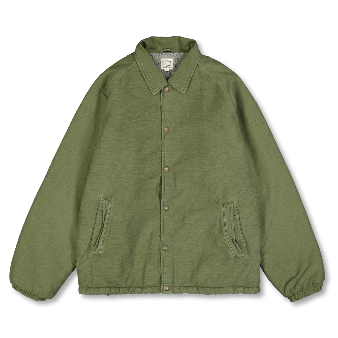 Vintage Washed Coach Jacket With Fleece Lining