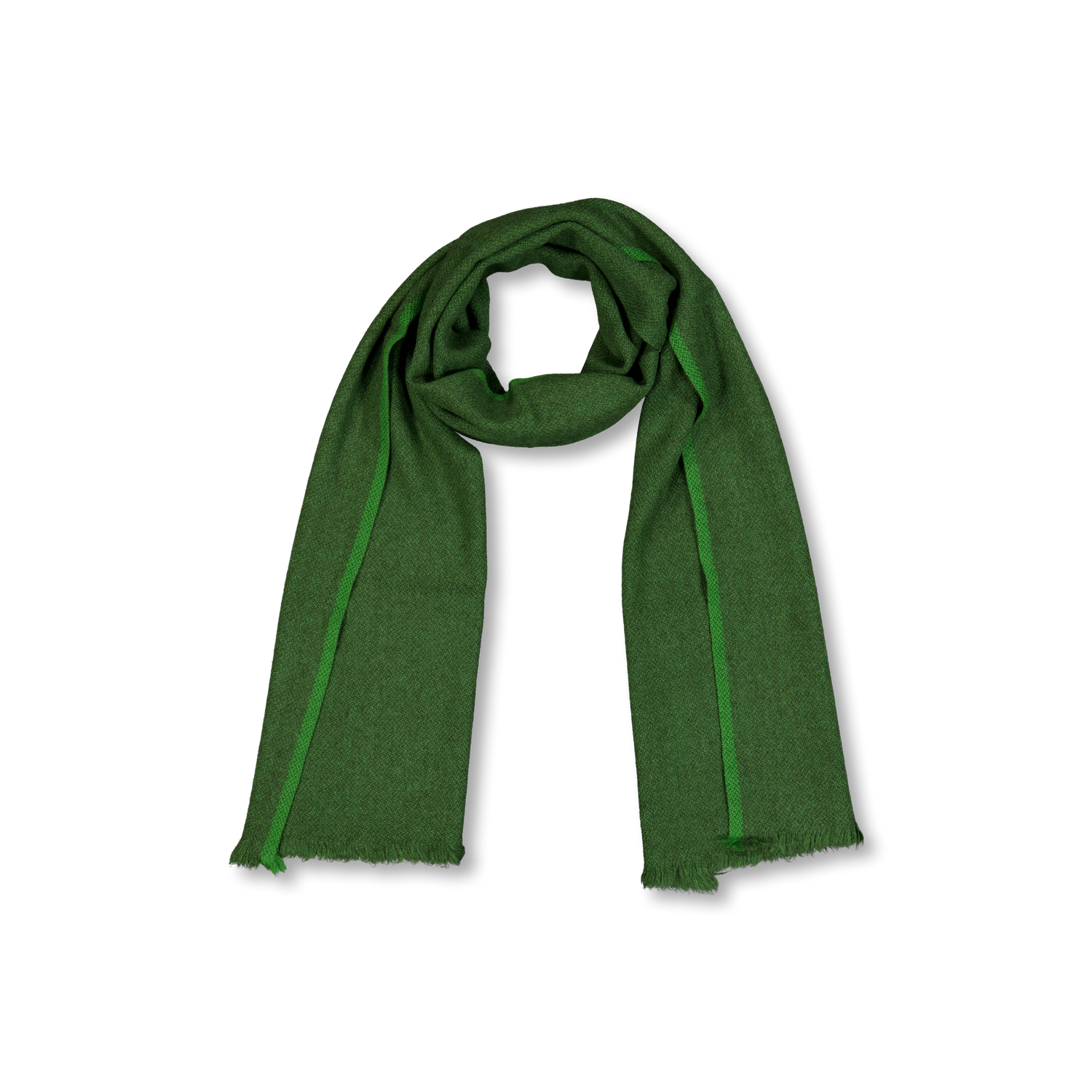 Norlha Nomad Border Skinny Scarf Pine Green | Nitty Gritty