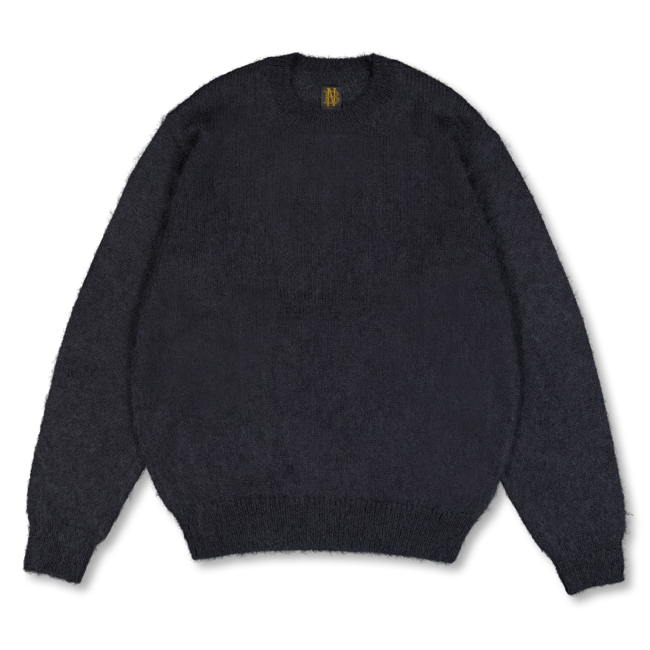 Batoner Pure Mohair Crew Neck Charcoal Blue | Nitty Gritty