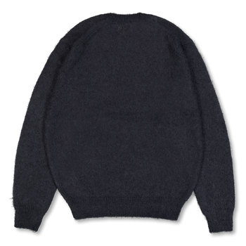 Batoner Pure Mohair Crew Neck Charcoal Blue | Nitty Gritty