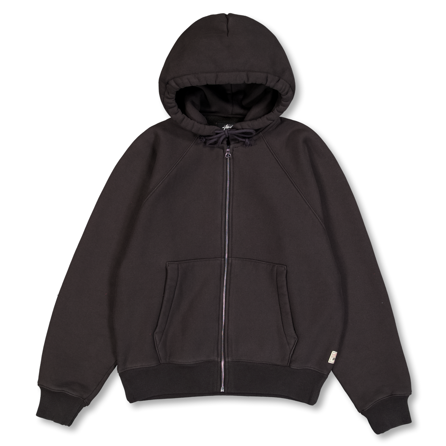 トップス Stussy Raglan Zip Hoodie Stüssy Raglan Zip Hood Washed Black | Nitty Gritty