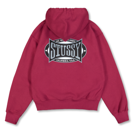 Stüssy Champion Oval Zip Hood Wine | Nitty Gritty