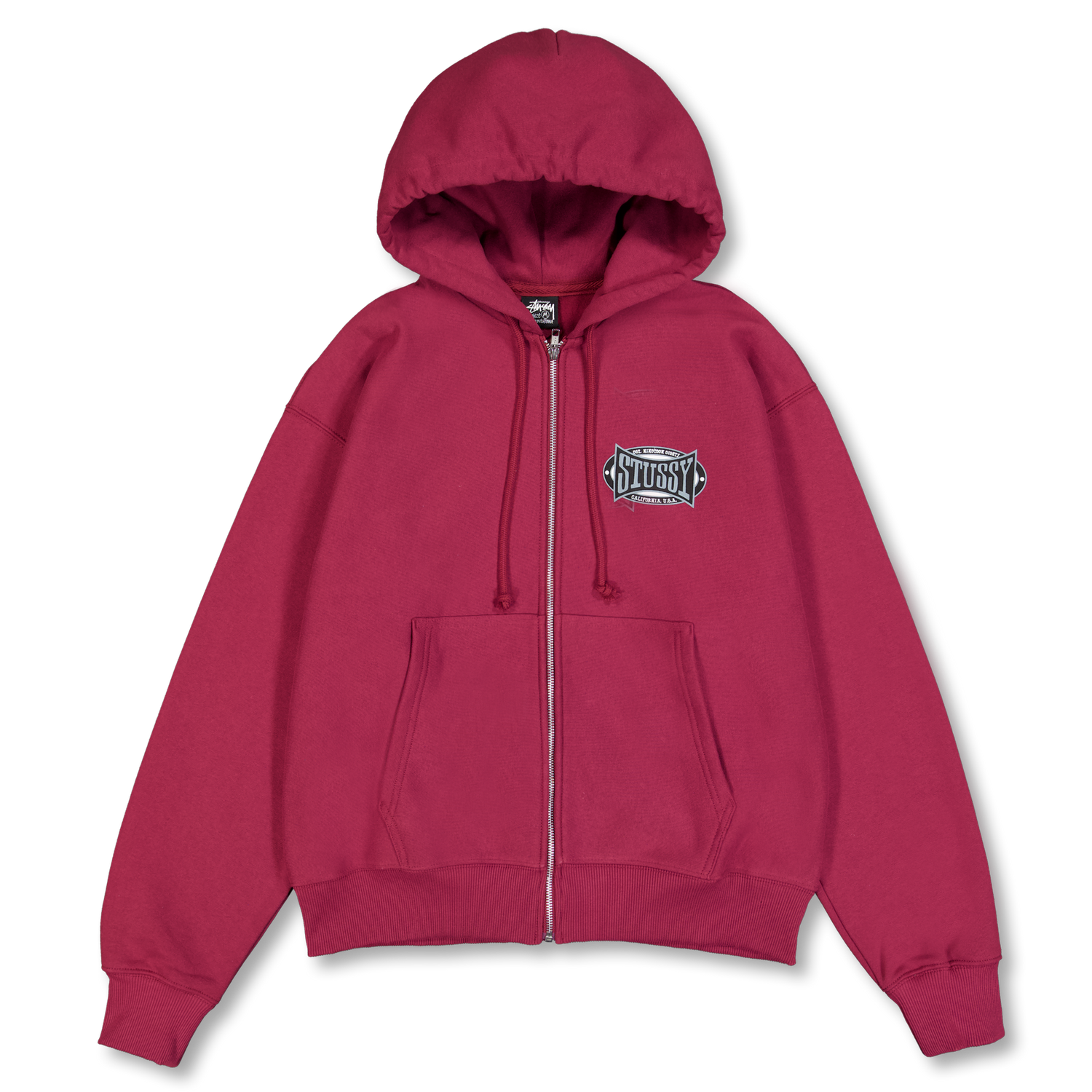 Stüssy Champion Oval Zip Hood Wine | Nitty Gritty