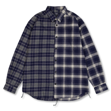 Comme des Garçons Homme                            Double Check Shirt - Navy/Grey