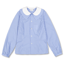 Comme des Garçons Girl Double Collar Blouse - Blue/White
