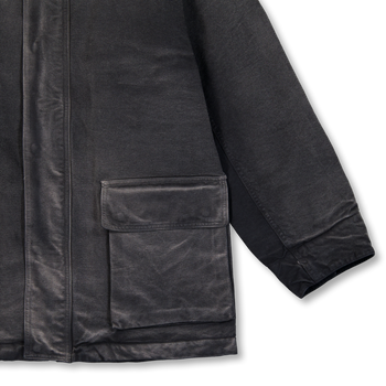 Auralee Product Dyed Organic Cotton Duck Blouson Faded Black