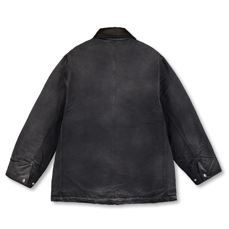 ジャケット・アウター PRODUCT DYED ORGANIC COTTON DUCK BLOUSON Auralee - Product Dyed Organic Cotton Duck Blouson in Faded Black