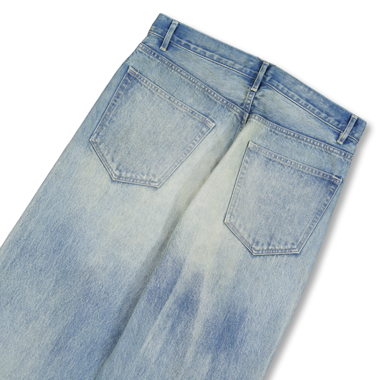 Selvedge Faded Heavy Denim Wide Pants