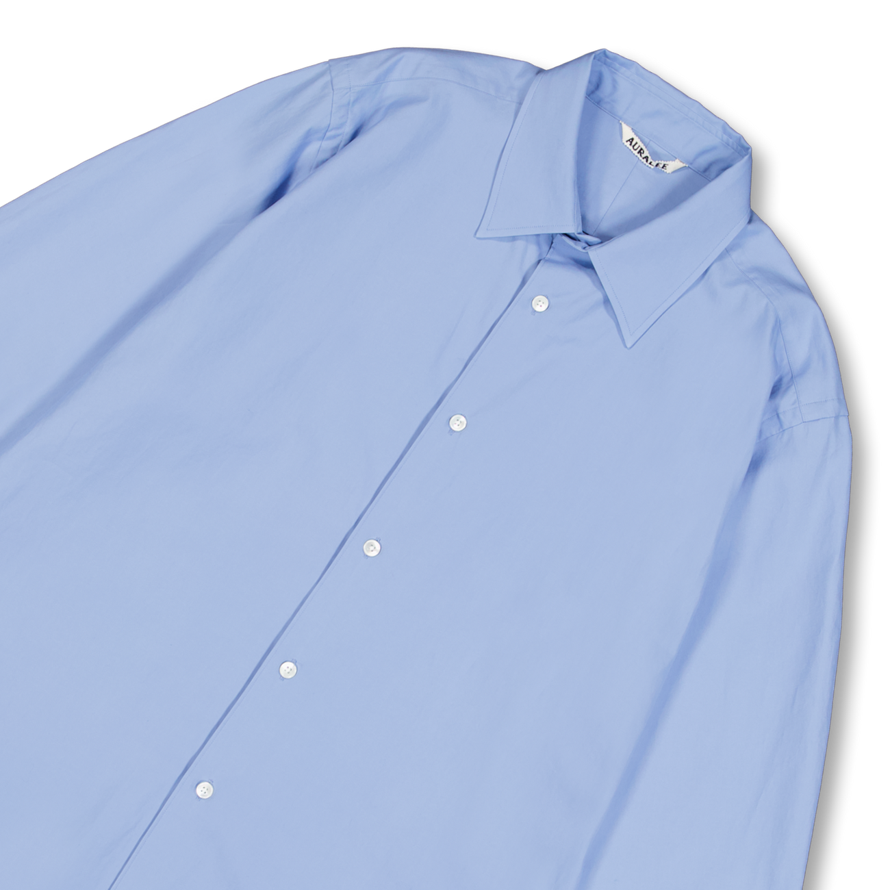 Auralee Washed Finx Twill Shirt Blue | Nitty Gritty