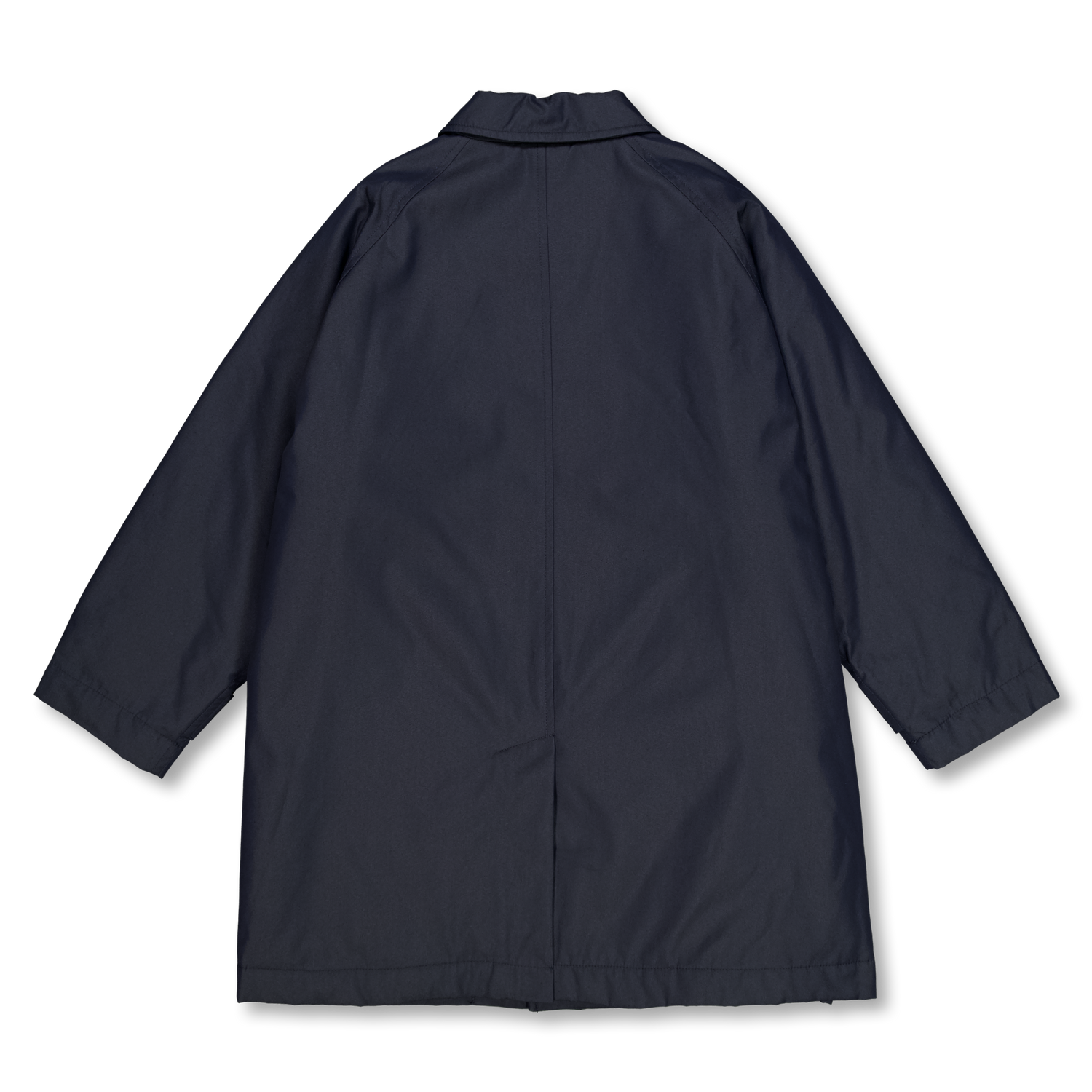 BEAMS BOY Cotton Polyester Chambray Soutien Collar Coat D.Navy