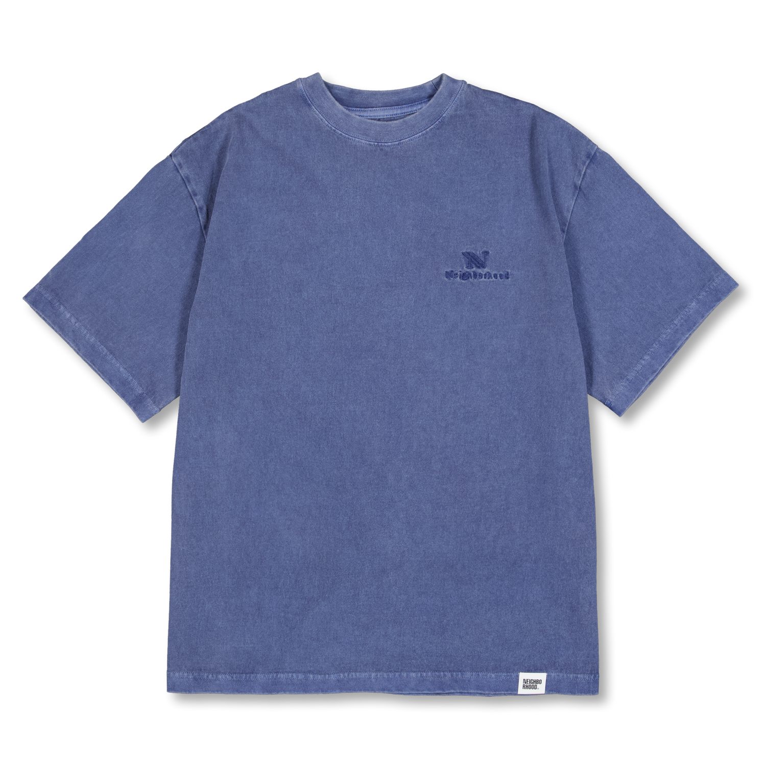Neighborhood PIGMENT DYED CREWNECK SS Navy | Nitty Gritty