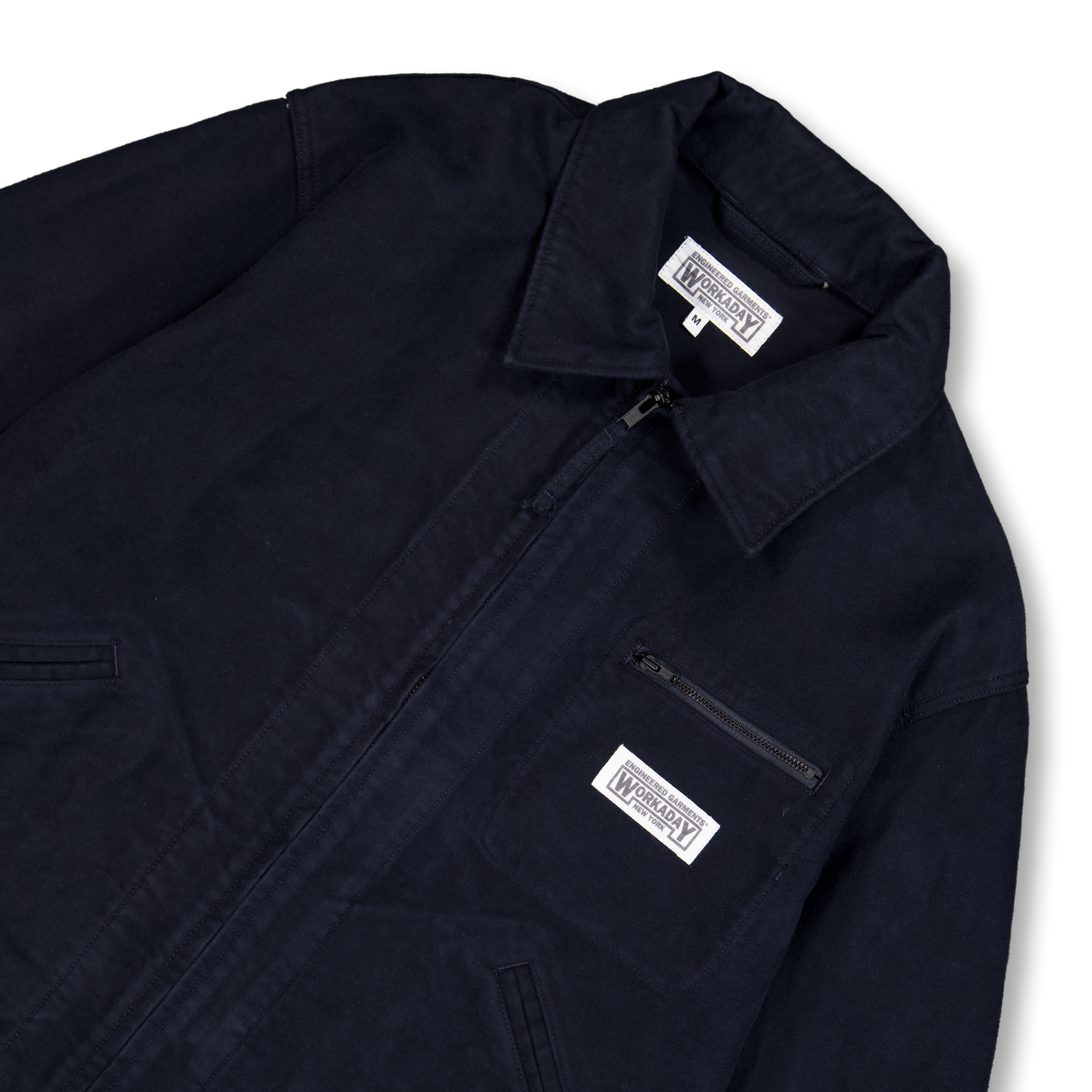 Engineered Garments Workaday Short Jacket Dk Navy Cotton Moleskin