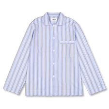 Tekla Poplin Pyjamas Long Sleeve Shirt - Stave Stripes