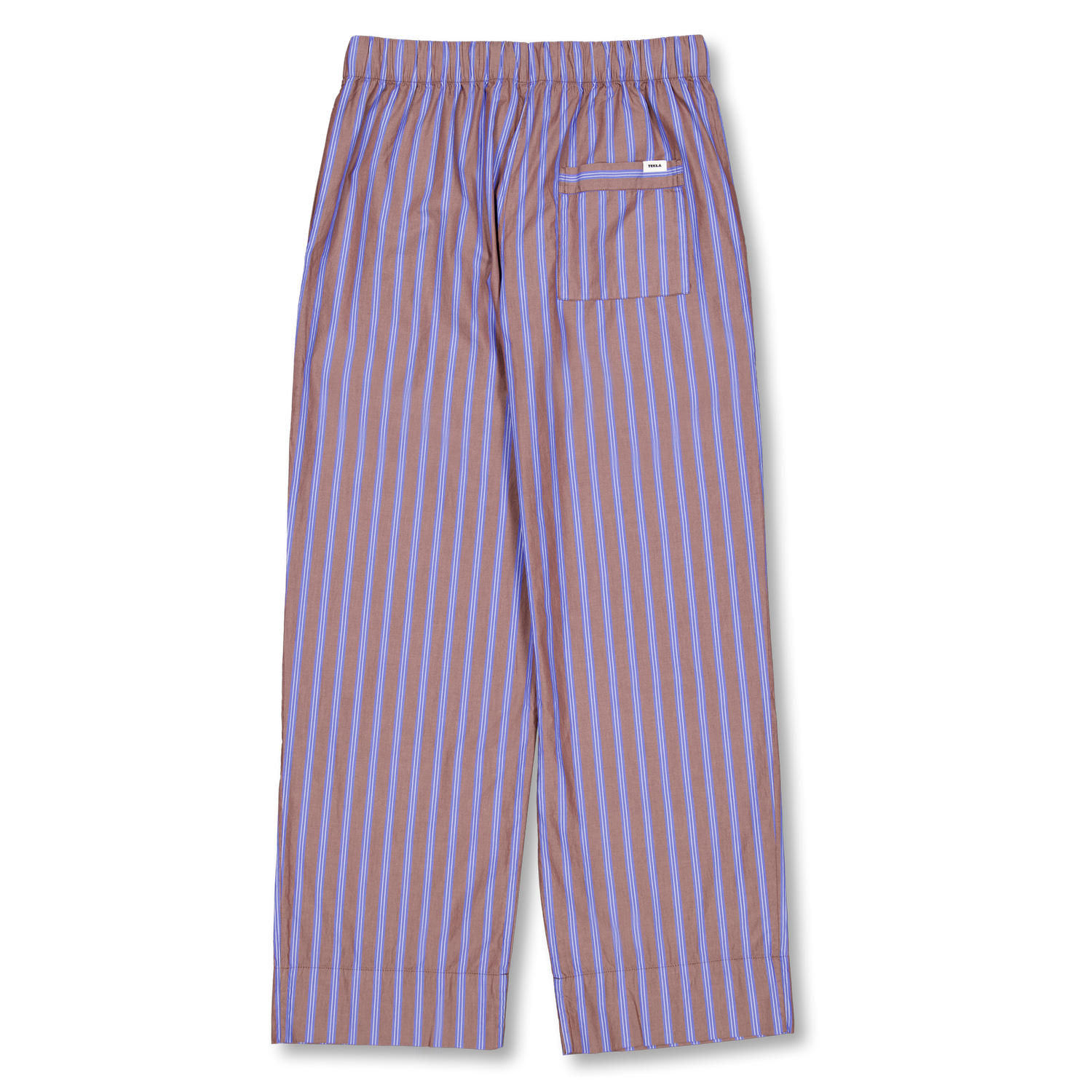Tekla Poplin Pyjamas Pants Chestnut Stripes | Nitty Gritty