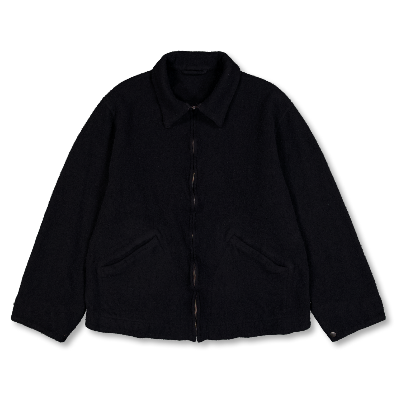 Shrunk Wool Zip Short Jacket