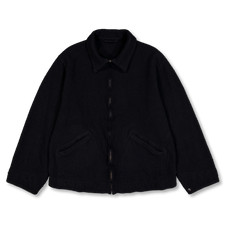 COMOLI Shrunk Wool Zip Short Jacket - Black