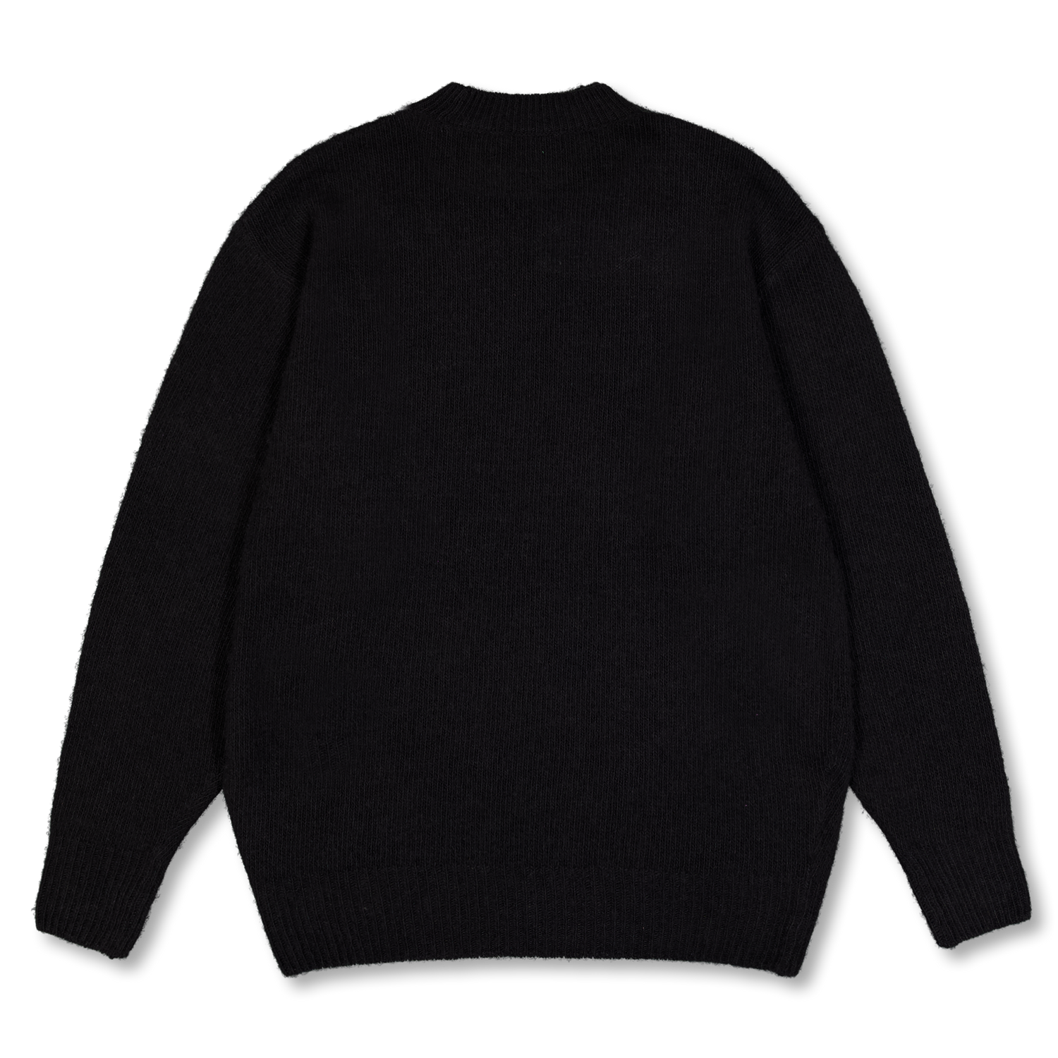 COMOLI Cashmere Garment Dyed Crew Neck Knit Black | Nitty Gritty