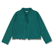Bode                                               Lodge Cardigan - Dark Green