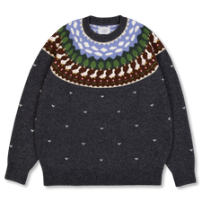 Unlikely Unlikely Fair Isle "Duck" - Charcoal Gray