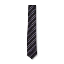 mfpen Banquet Tie - Dark Grey Retro Stripe