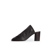 Lemaire Glove Mules - Dark Chocolate