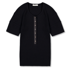 Lemaire Fitted Henley - Black