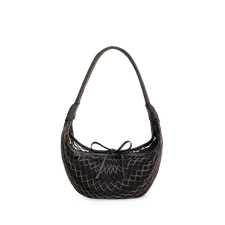 Lemaire Fortune Croissant Filt Bag - Chevron Marron Glacé / Bl