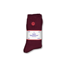 Nitty Gritty® Worldwide 3-Pack Sport Crew Socks - Burgundy