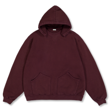 A.PRESSE Vintage Attached Hood Sweat Parka - Burgundy