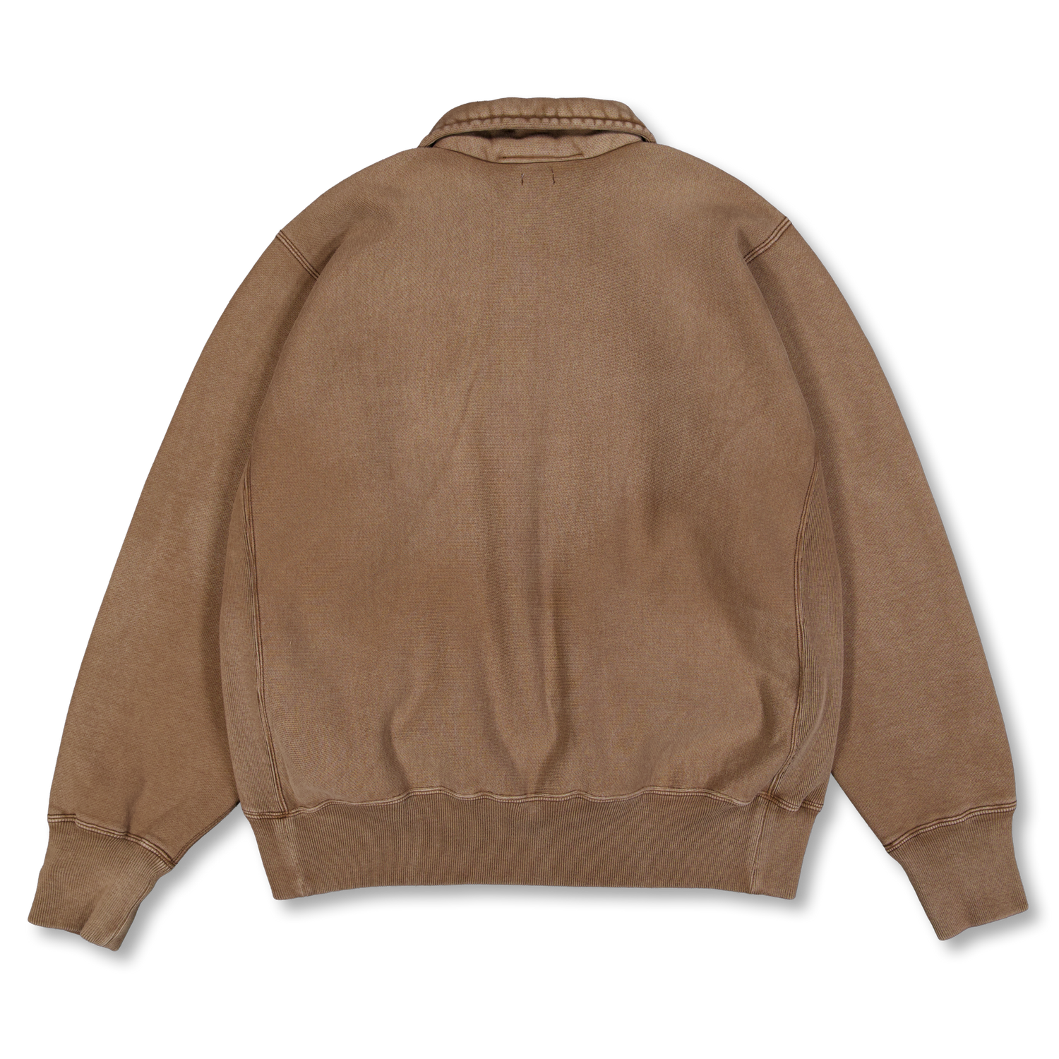 A.PRESSE Vintage Half Zip Sweatshirt Brown | Nitty Gritty