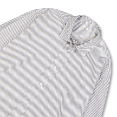 Salon C. Lundman Double Collar Shirt Fine Blue Stripe | Nitty Gritty