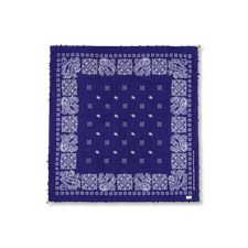 Salon C. Lundman Embroided Vintage Bandana - Blue
