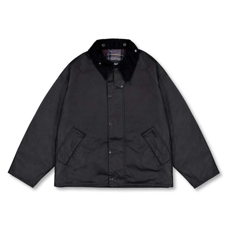Barbour OS Transport Wax Jacket Black | Nitty Gritty
