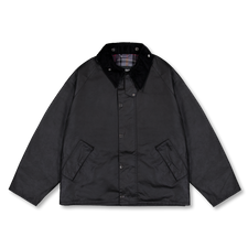 Barbour OS Transport Wax Jacket - Black
