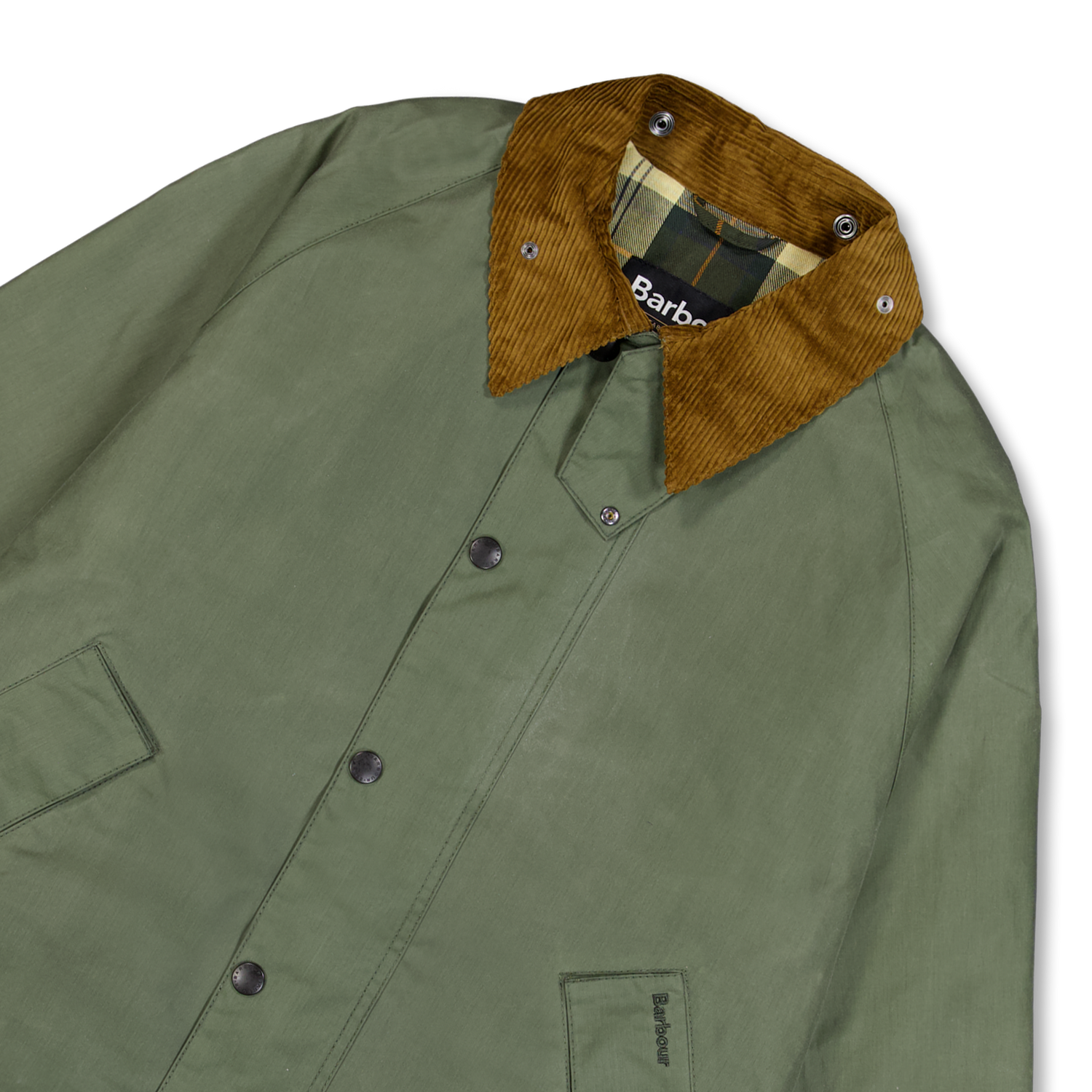 Barbour OS Transport Wax Jacket Dusky Green | Nitty Gritty
