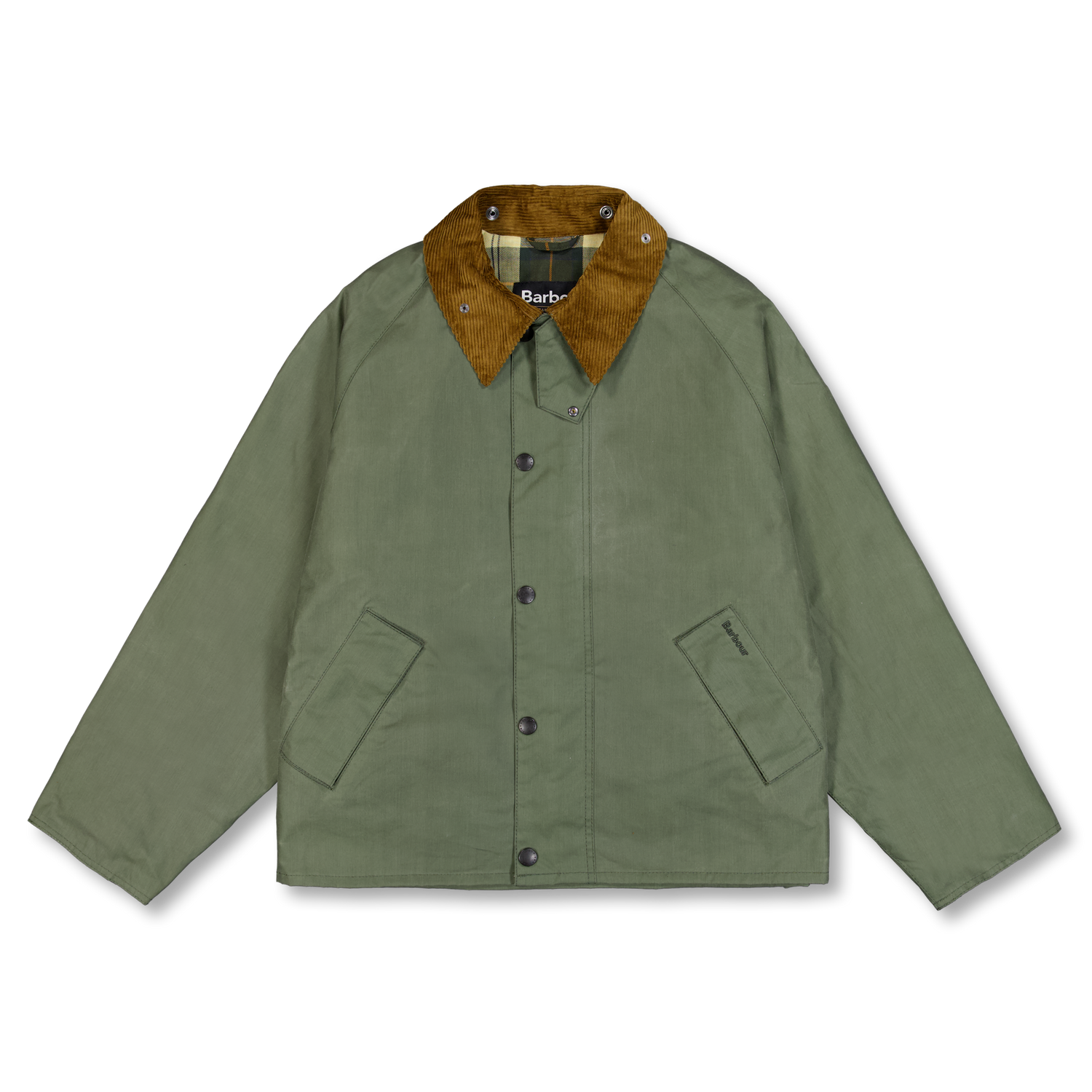 Barbour OS Transport Wax Jacket Dusky Green | Nitty Gritty