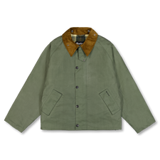 Barbour OS Transport Wax Jacket - Dusky Green