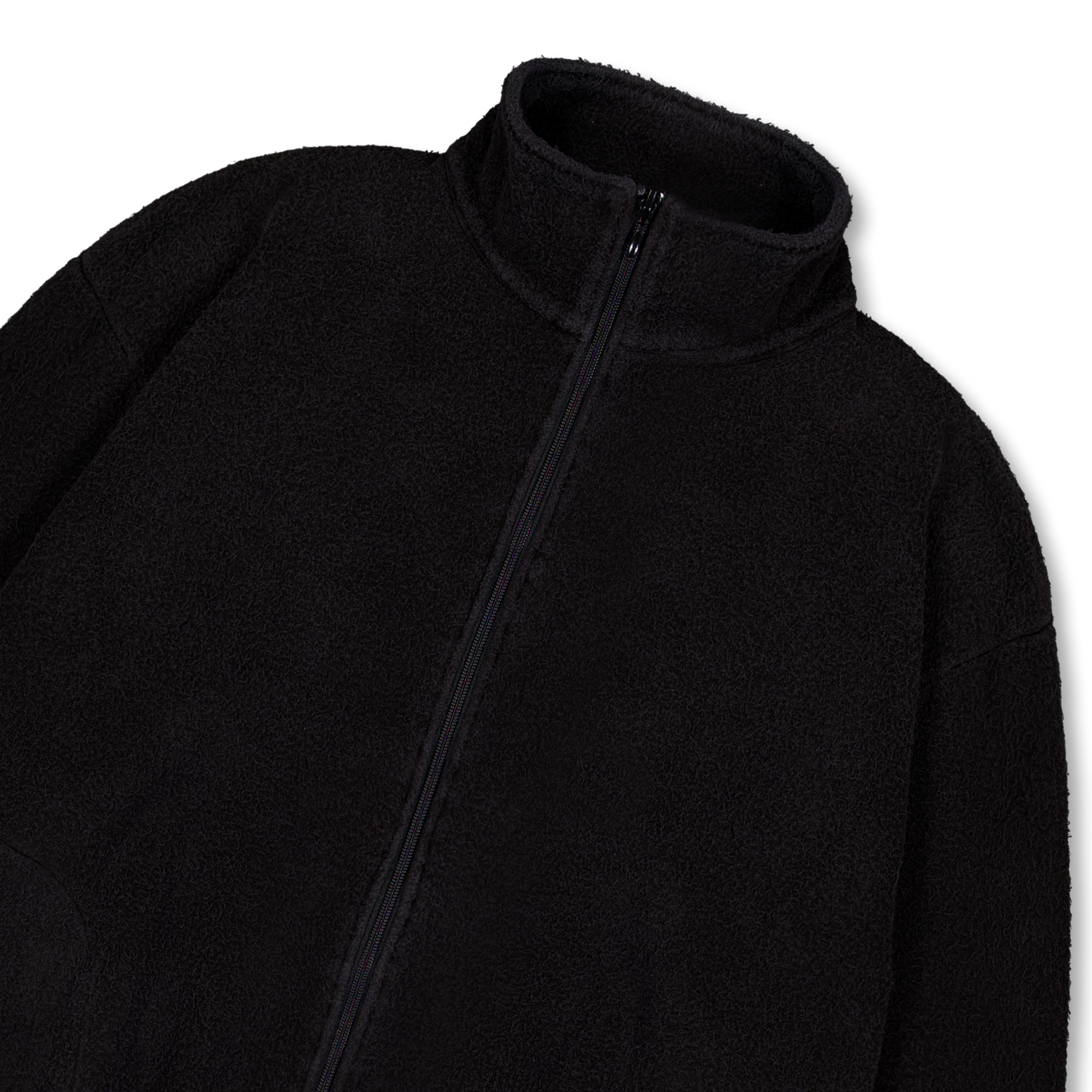 COMOLI Fleece Zip Jacket Fade Black | Nitty Gritty